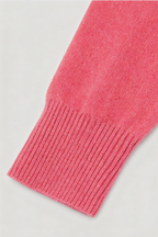 Victoria | Cozy Pink Red V-Neck Sweater with Flattering Fit - Lumina