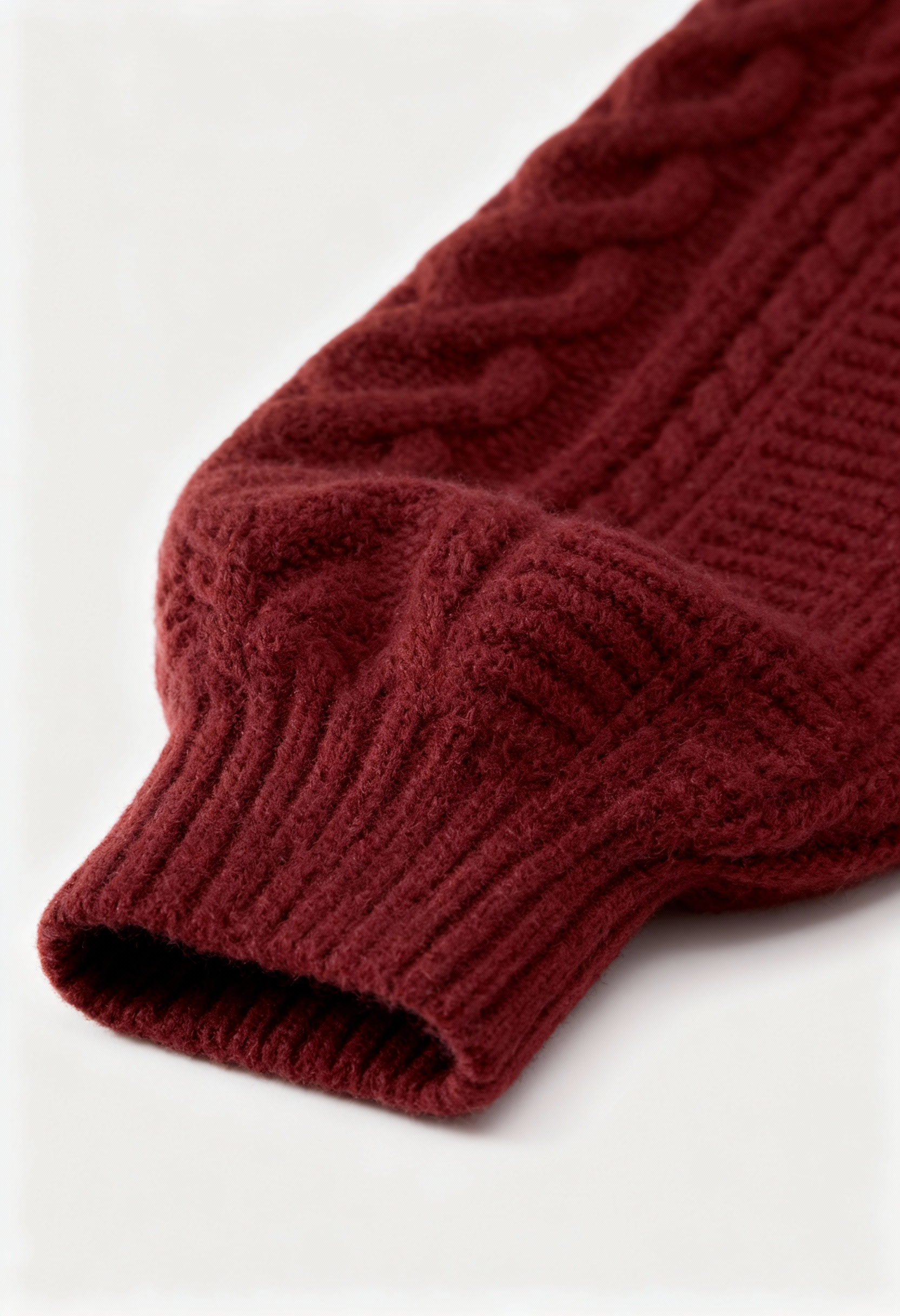 Victoria | Cozy Red Long Cardigan with Ribbed Details - Lumina