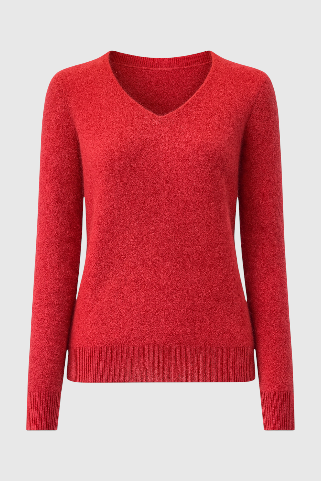 Victoria | Cozy Red Sweater with Flattering Fit - Lumina