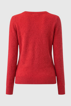 Victoria | Cozy Red Sweater with Flattering Fit - Lumina