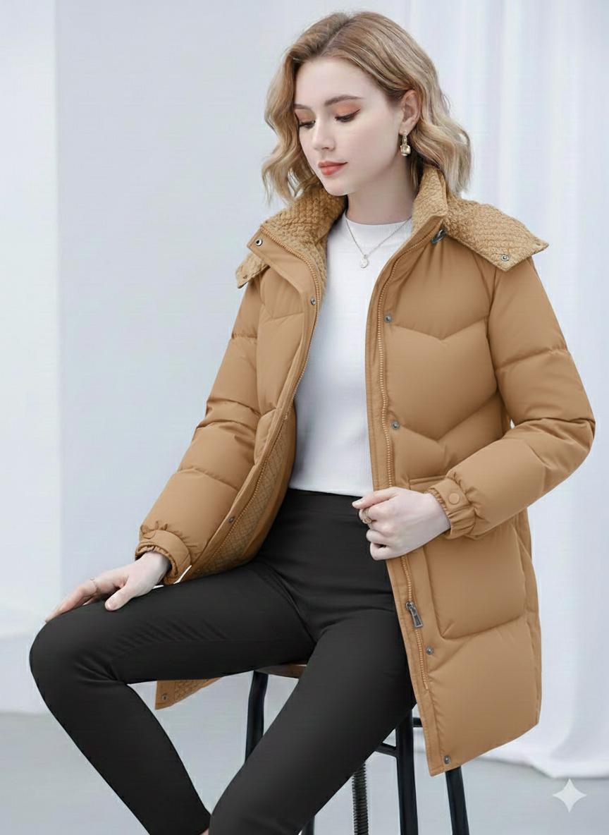 Victoria | Cozy Sherpa-Collar Hooded Puffer Coat - Lumina