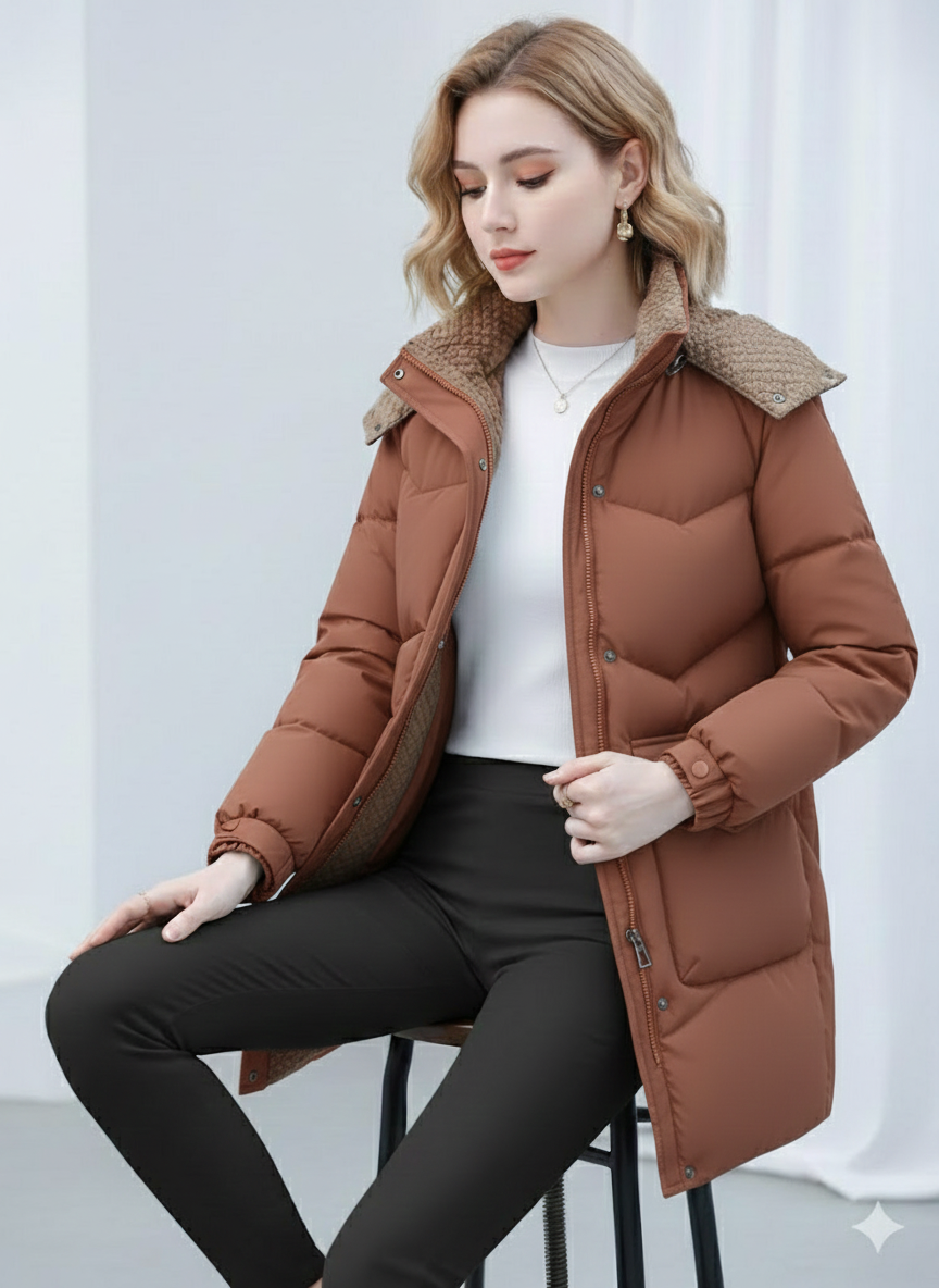 Victoria | Cozy Sherpa-Collar Hooded Puffer Coat - Lumina