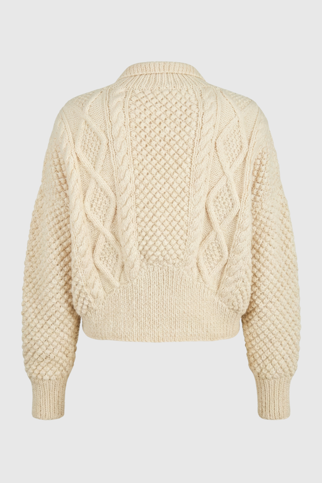 Victoria | Cozy White Knit Cardigan Sweater with Relaxed Fit - Lumina