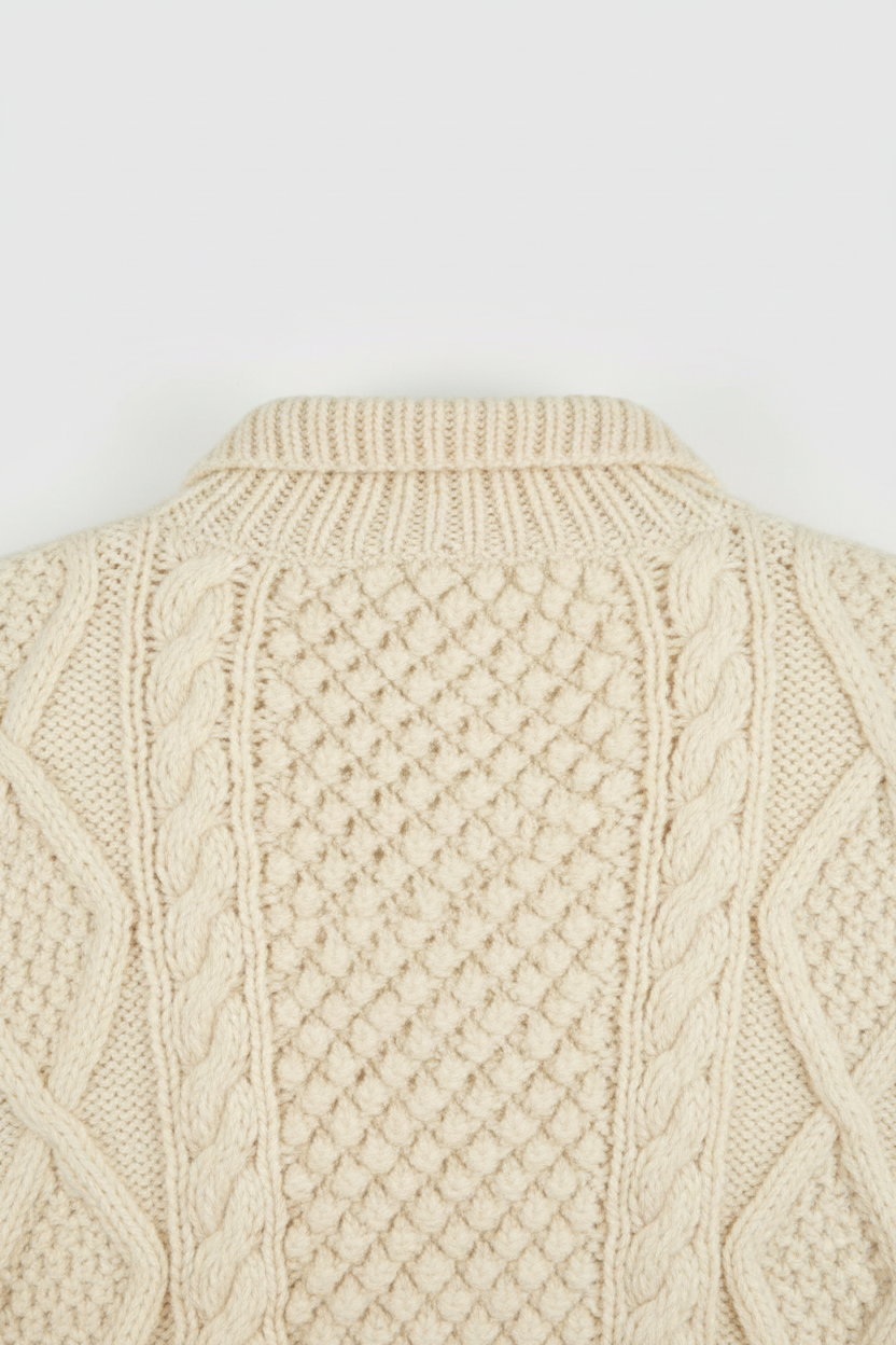 Victoria | Cozy White Knit Cardigan Sweater with Relaxed Fit - Lumina