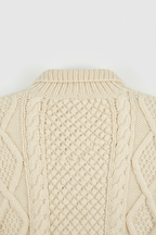 Victoria | Cozy White Knit Cardigan Sweater with Relaxed Fit - Lumina