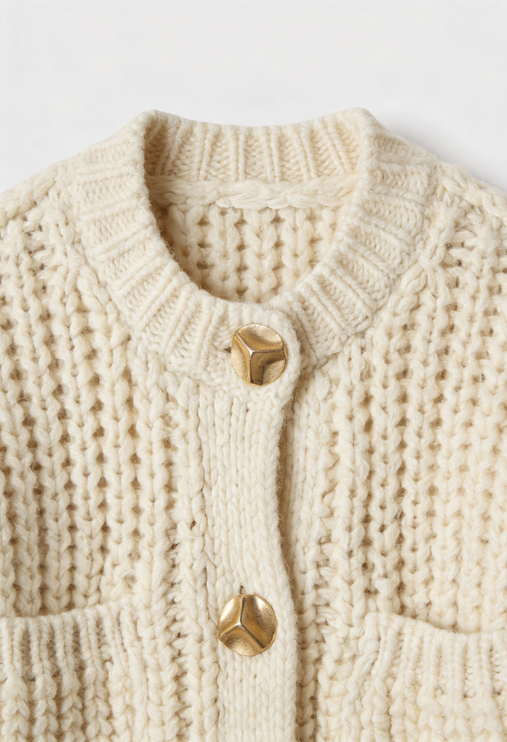 Victoria | Cozy White Long Cardigan Sweater with Relaxed Fit - Lumina