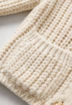 Victoria | Cozy White Long Cardigan Sweater with Relaxed Fit - Lumina