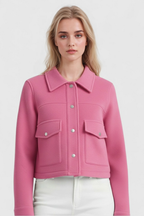 Victoria | Elegant Apricot Jacket with Classic Button Closure - Lumina