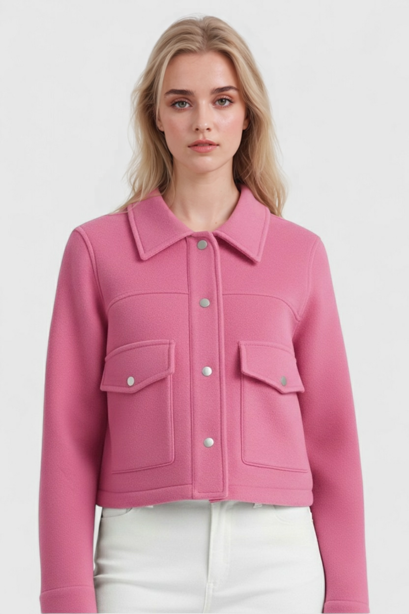 Victoria | Elegant Apricot Jacket with Classic Button Closure - Lumina