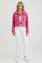 Victoria | Elegant Apricot Jacket with Classic Button Closure - Lumina