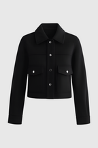Victoria | Elegant Army Green Jacket with Button Closure - Lumina