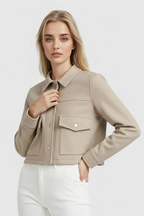 Victoria | Elegant Autumn Jacket with Classic Button Closure - Lumina