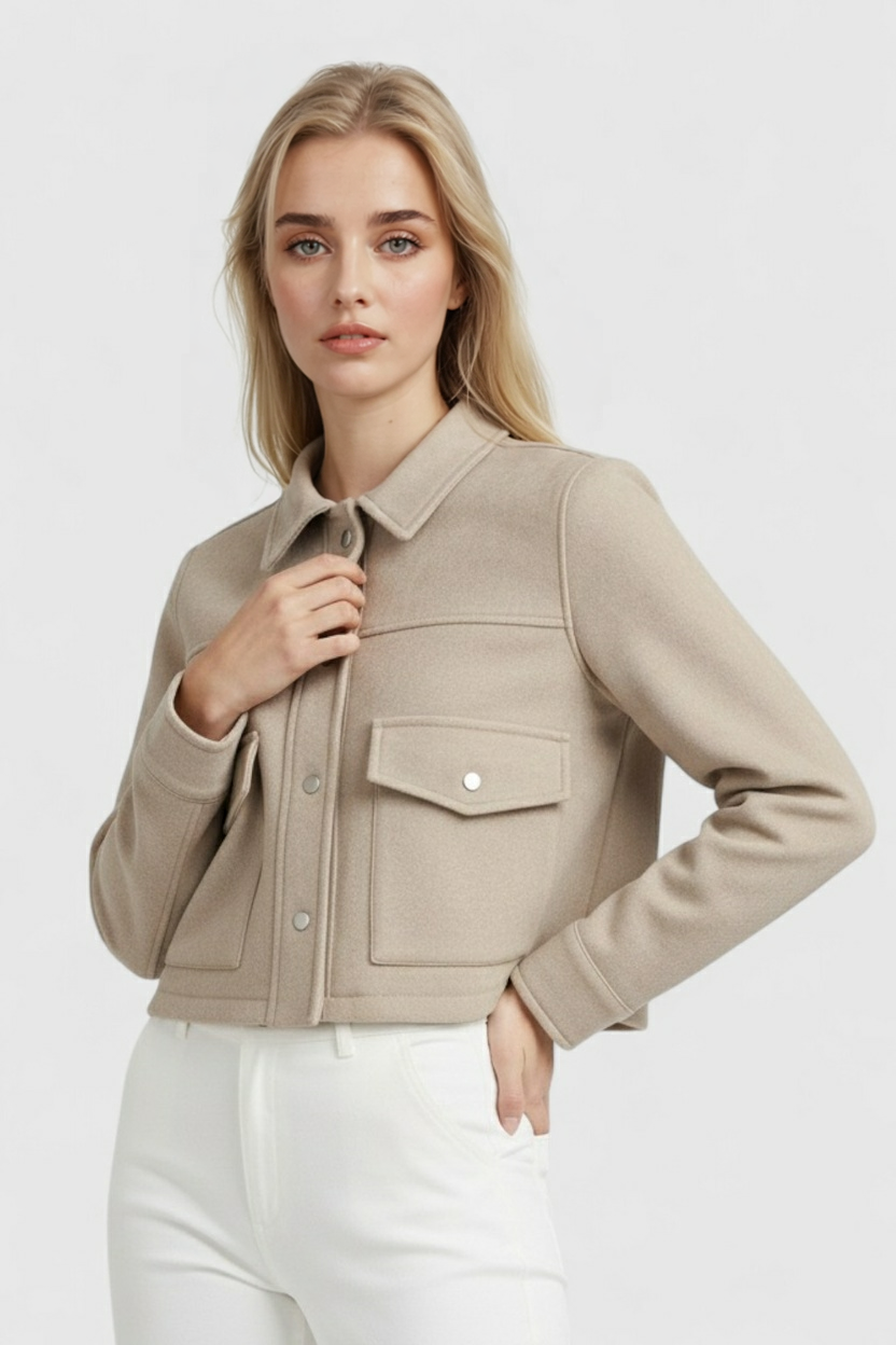 Victoria | Elegant Autumn Jacket with Classic Button Closure - Lumina