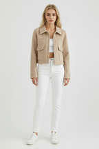 Victoria | Elegant Autumn Jacket with Classic Button Closure - Lumina