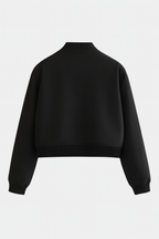 Victoria | Elegant Black Bomber Jacket with Timeless Design - Lumina