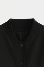 Victoria | Elegant Black Bomber Jacket with Timeless Design - Lumina