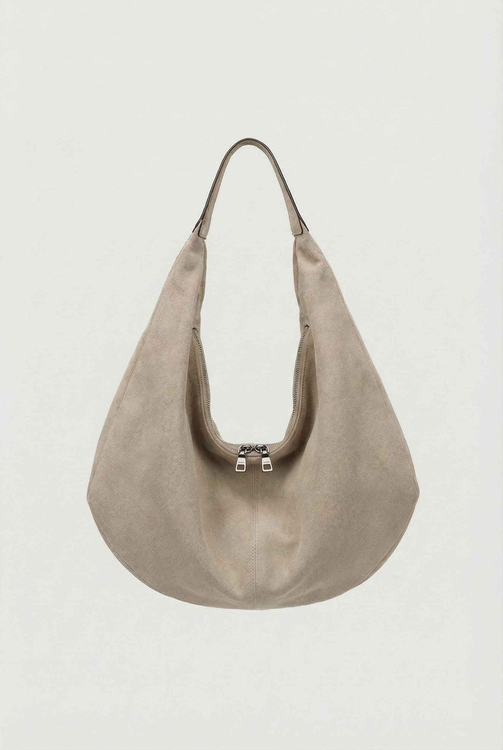 Victoria | Elegant Black Suede Hobo Handbag with Multiple Pockets - Lumina