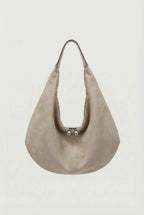 Victoria | Elegant Black Suede Hobo Handbag with Multiple Pockets - Lumina