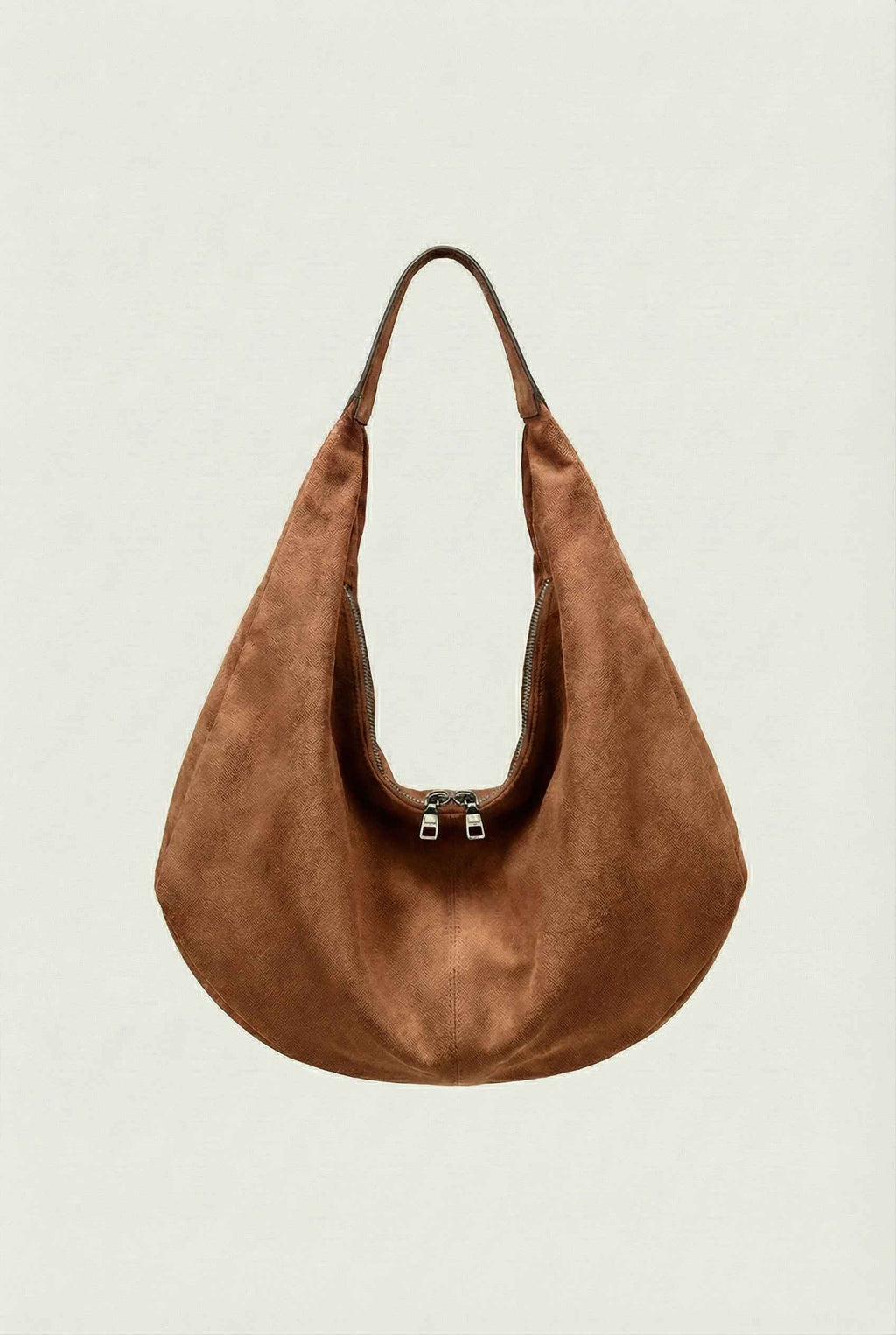 Victoria | Elegant Black Suede Hobo Handbag with Multiple Pockets - Lumina