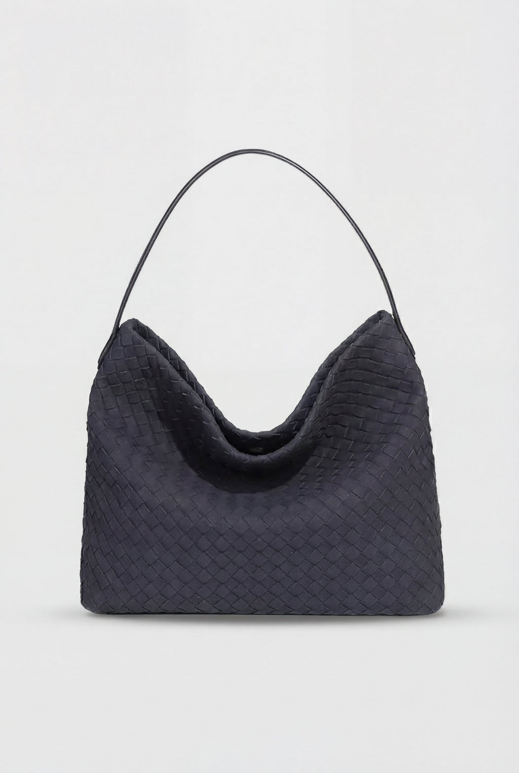 Victoria | Elegant Black Suede Tote Bag with Roomy Design - Lumina