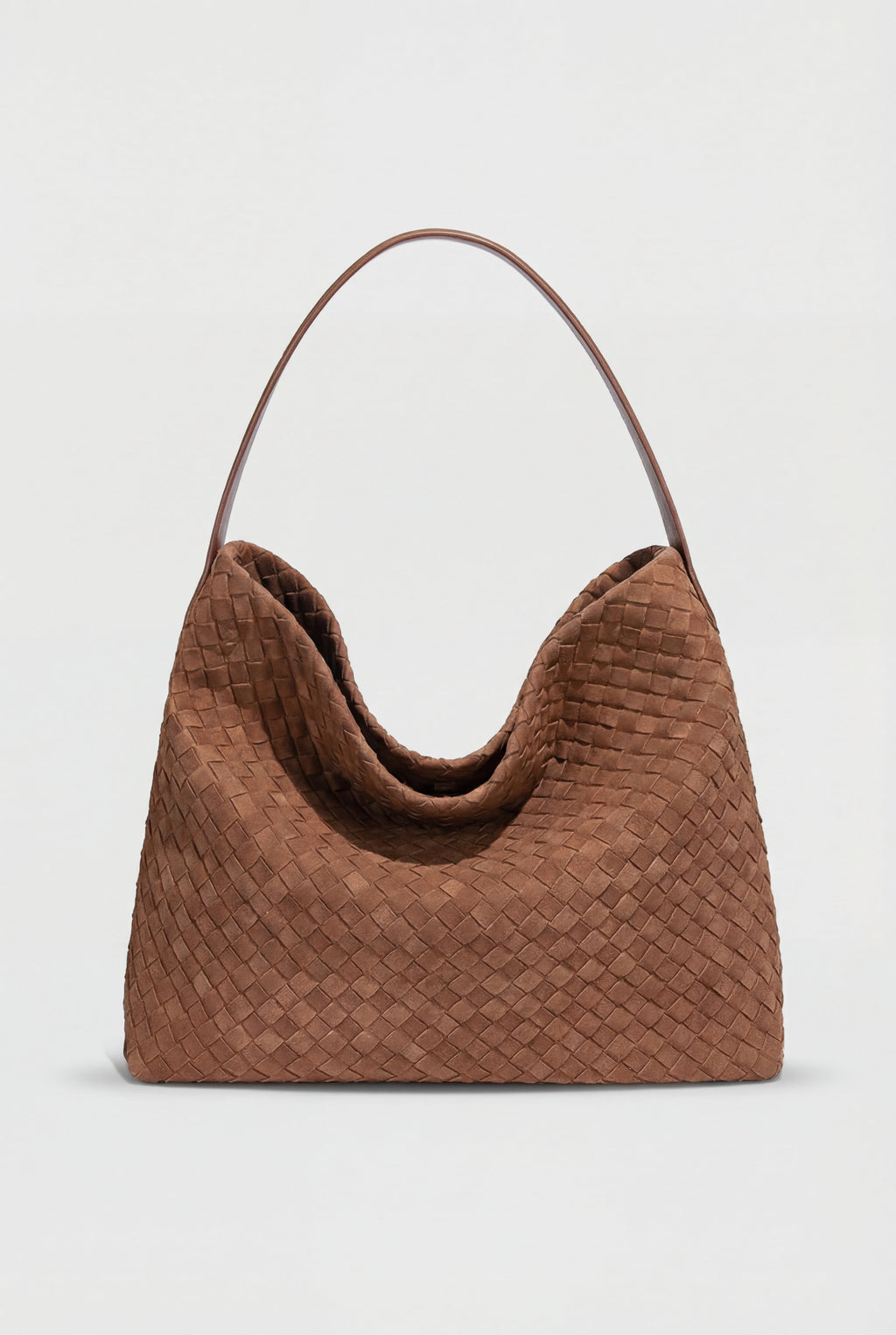 Victoria | Elegant Black Suede Tote Bag with Roomy Design - Lumina