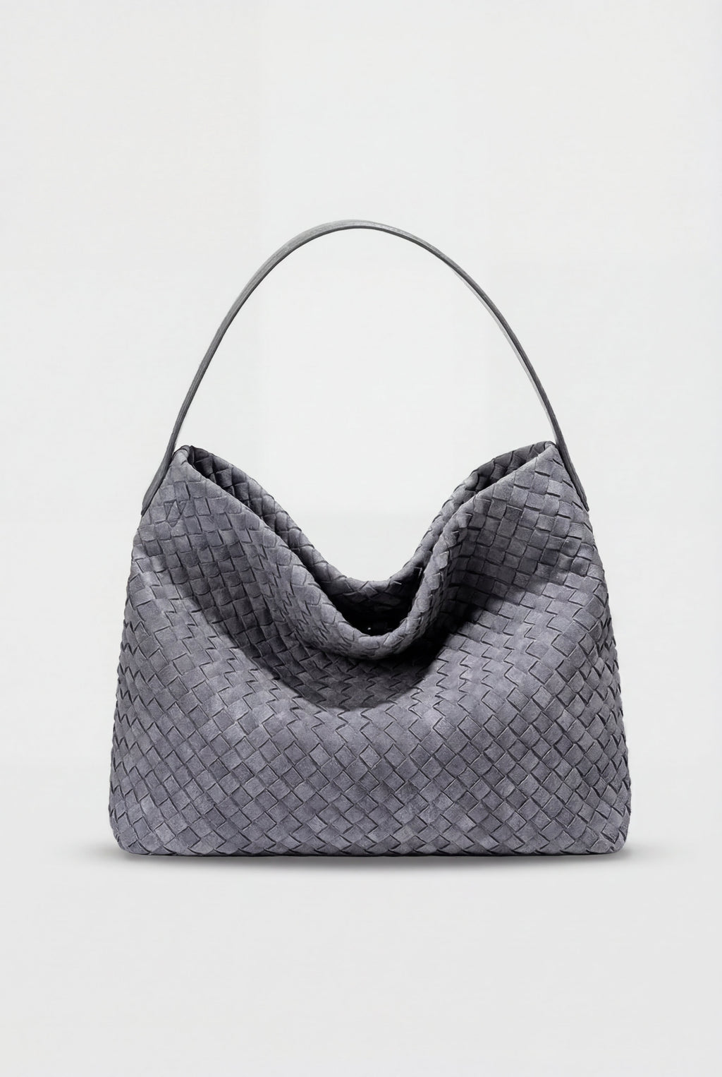 Victoria | Elegant Black Suede Tote Bag with Roomy Design - Lumina