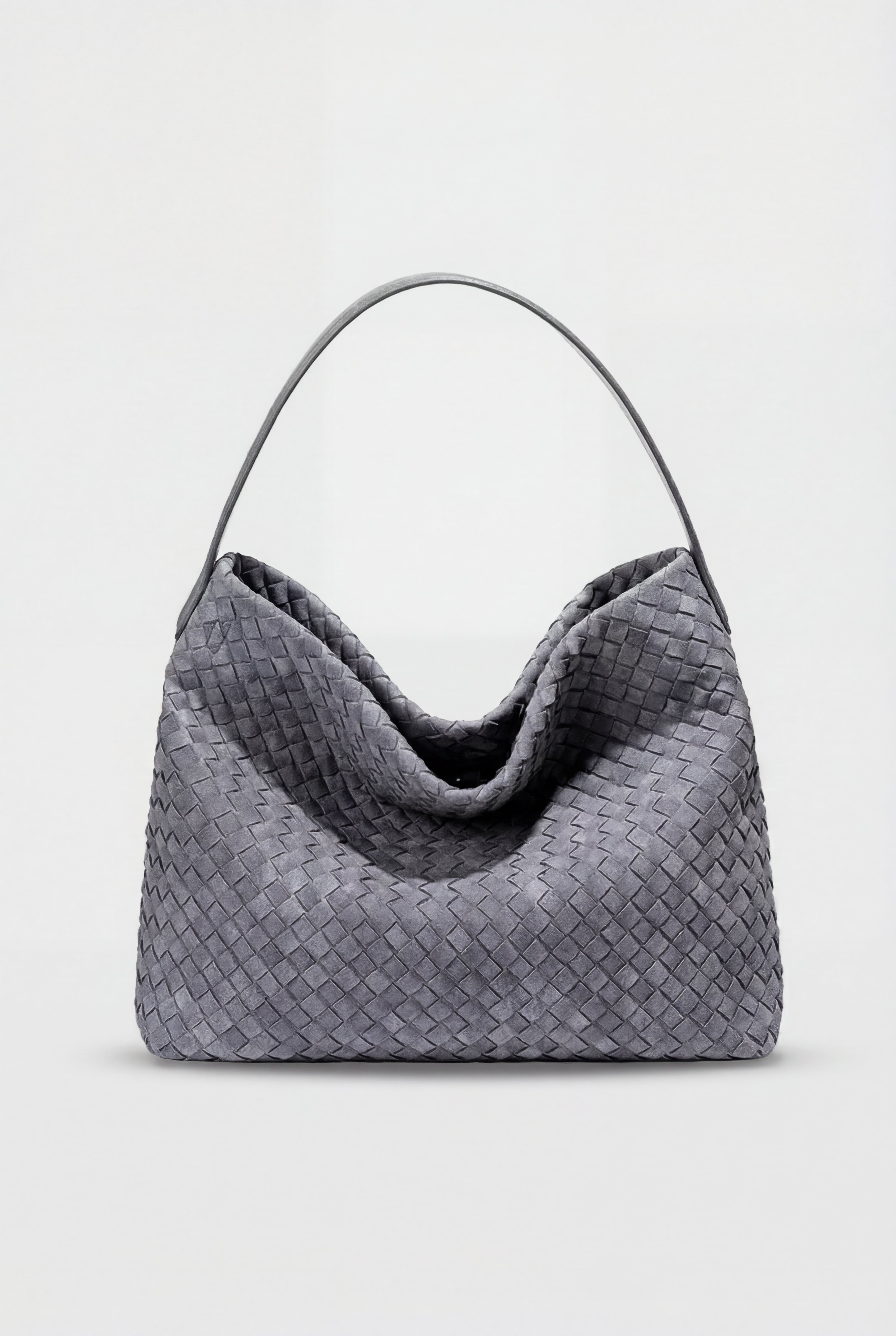 Victoria | Elegant Black Suede Tote Bag with Roomy Design - Lumina