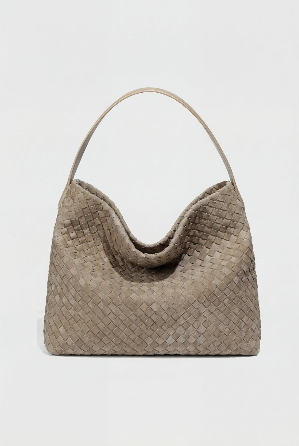 Victoria | Elegant Black Suede Tote Bag with Roomy Design - Lumina
