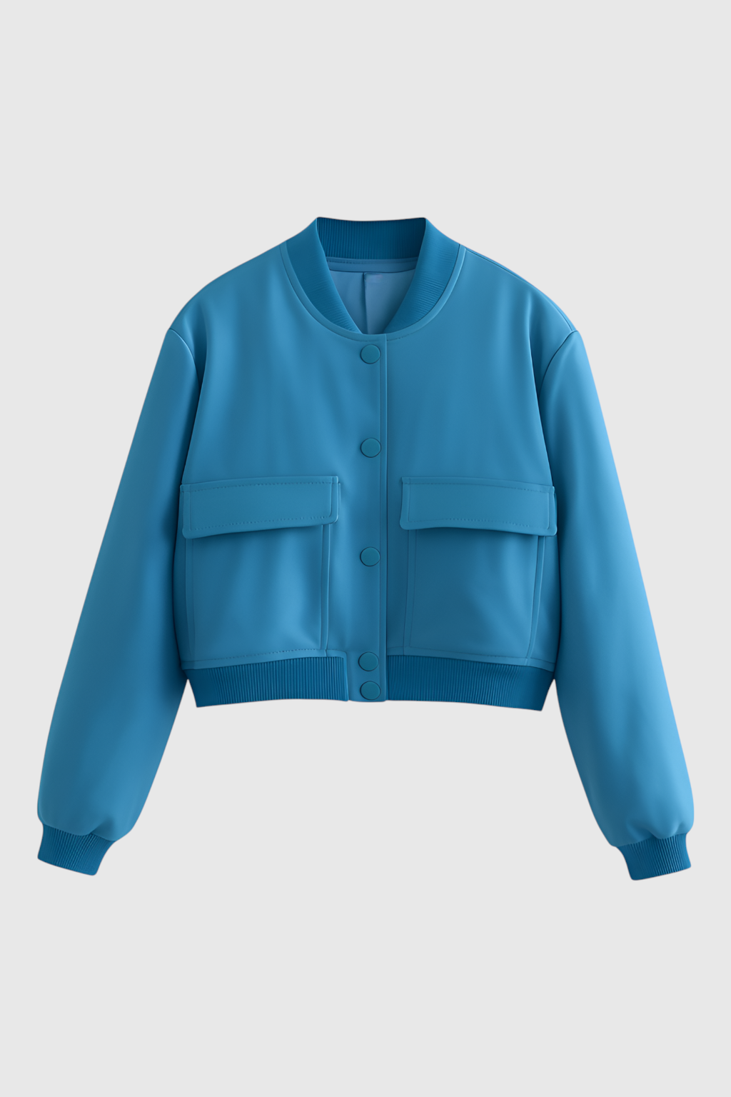 Victoria | Elegant Blue Bomber Jacket with Timeless Design - Lumina
