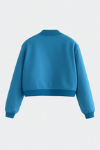 Victoria | Elegant Blue Bomber Jacket with Timeless Design - Lumina