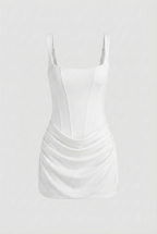 Victoria | Elegant Draped Mini Dress with Hourglass Silhouette - Lumina
