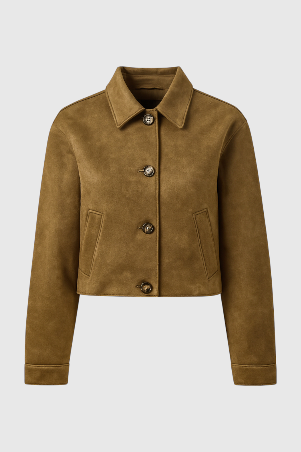 Victoria | Elegant French Collar Casual Jacket with Long Sleeves - Lumina