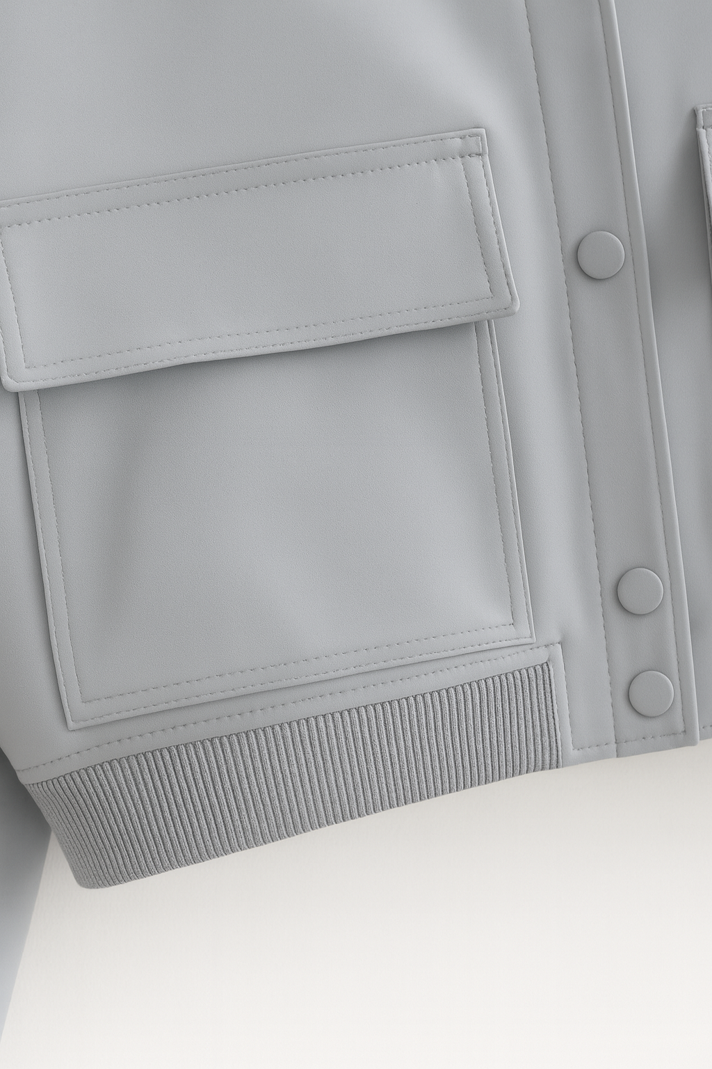 Victoria | Elegant Gray Bomber Jacket with Timeless Design - Lumina