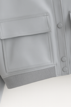Victoria | Elegant Gray Bomber Jacket with Timeless Design - Lumina