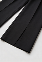 Victoria | Elegant High-Waisted Black Trousers with Pleats - Lumina