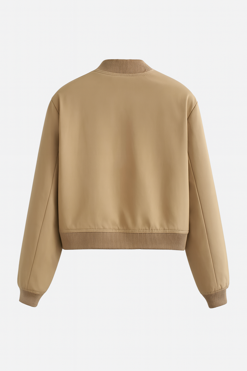 Victoria | Elegant Khaki Bomber Jacket with Loose Fit - Lumina