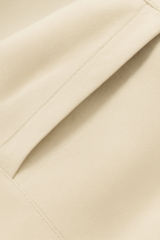 Victoria | Elegant Khaki Short Jacket with O-Neck & Long Sleeves - Lumina