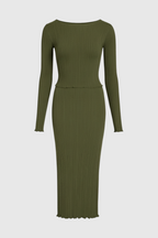 Victoria | Elegant Knitted Maxi Skirt Set with Flattering Fit - Lumina