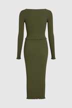 Victoria | Elegant Knitted Maxi Skirt Set with Flattering Fit - Lumina