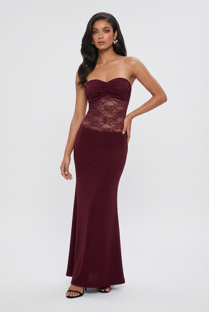 Victoria | Elegant Lace Mermaid Wedding Dress with Corset Back - Lumina