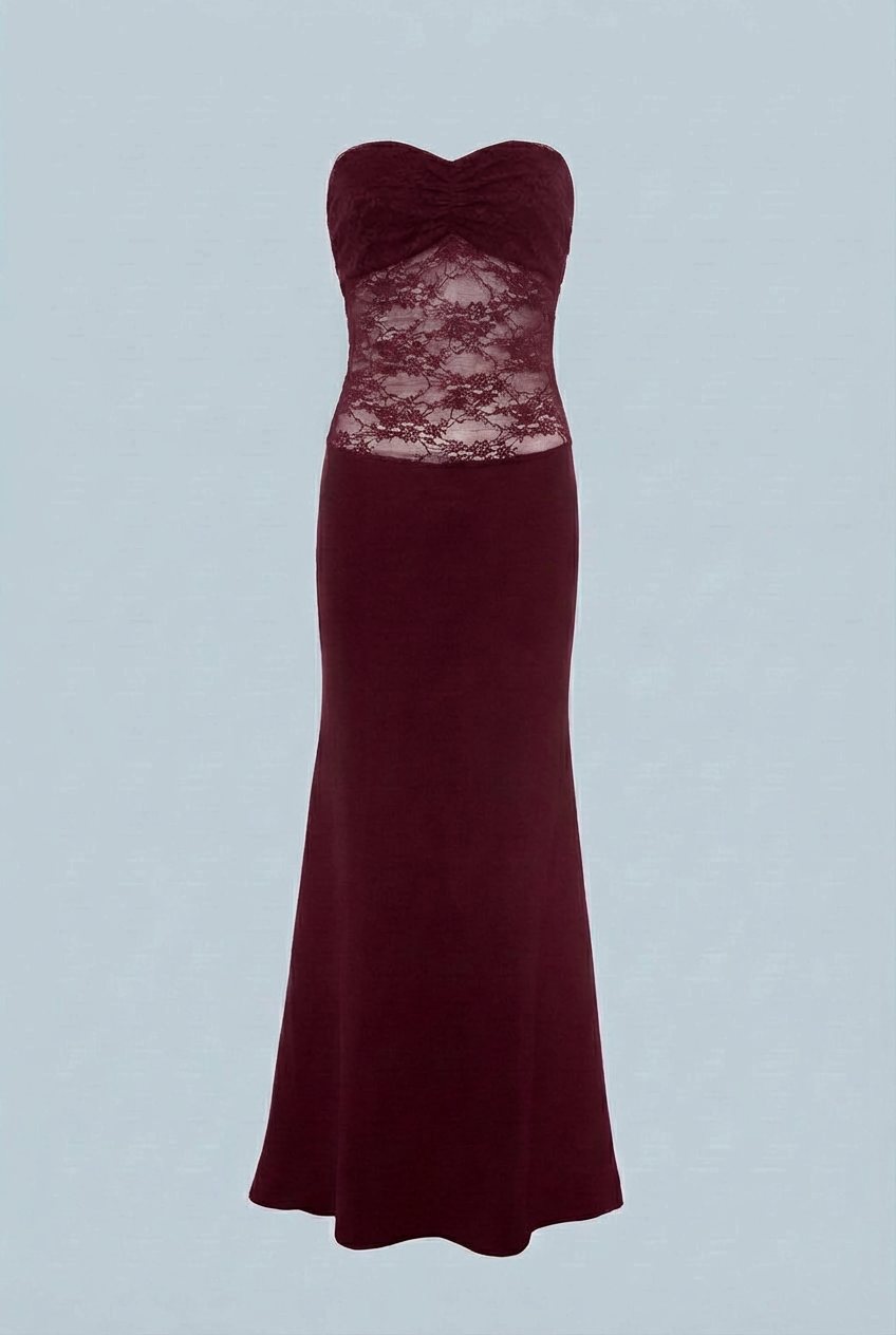 Victoria | Elegant Lace Mermaid Wedding Dress with Corset Back - Lumina