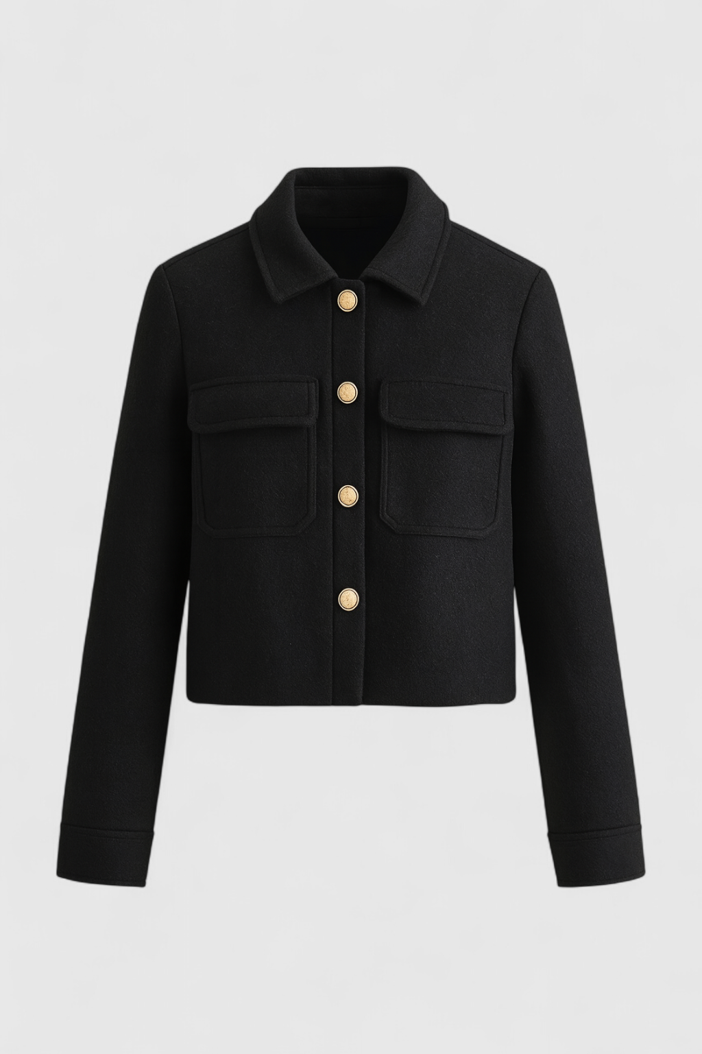 Victoria | Elegant Lightweight Black Windbreaker Jacket with Flattering Fit - Lumina