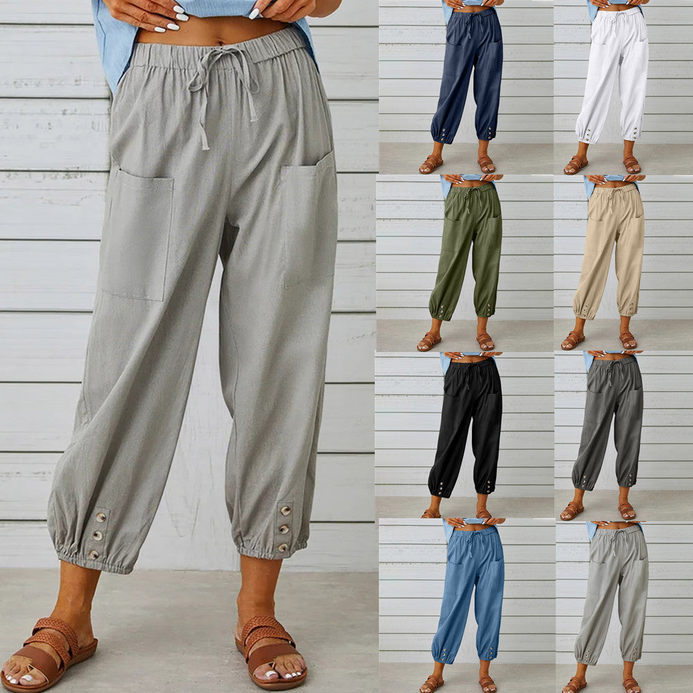 Victoria | Elegant Lightweight Wide Leg Trousers - Lumina