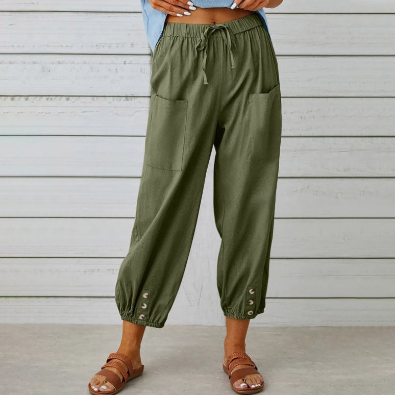 Victoria | Elegant Lightweight Wide Leg Trousers - Lumina