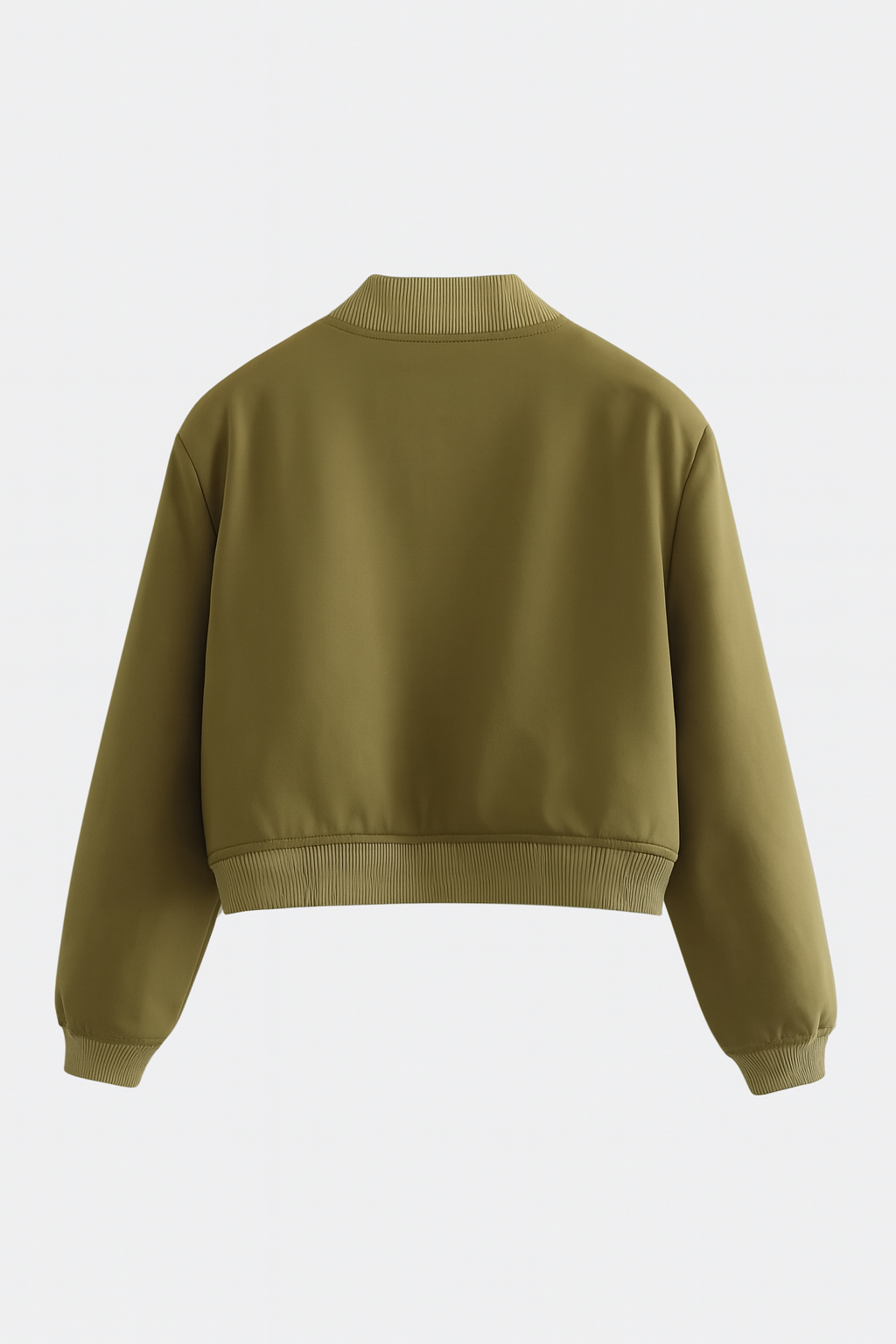 Victoria | Elegant Military Green Bomber Jacket with Comfortable Fit - Lumina