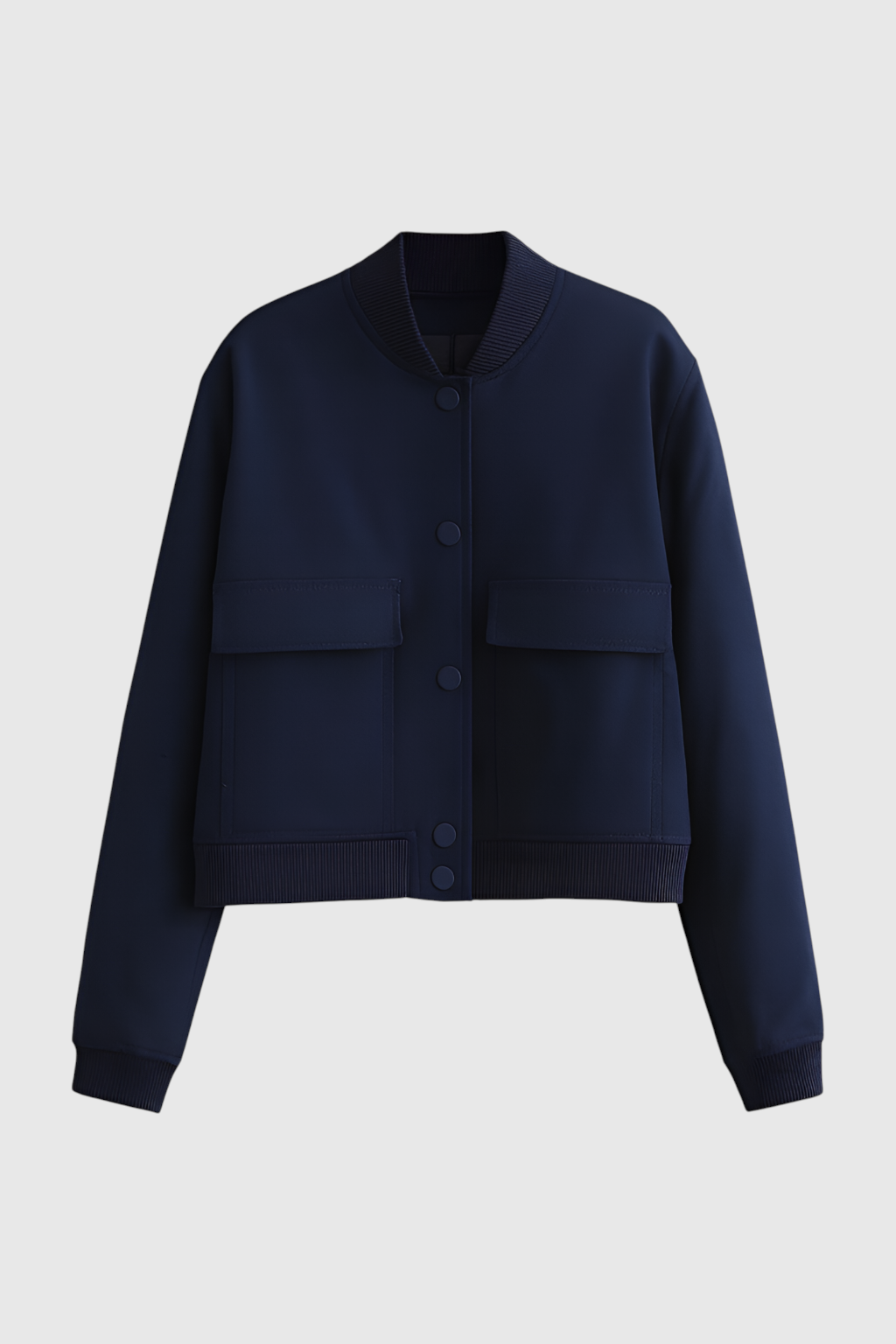 Victoria | Elegant Navy Bomber Jacket with Timeless Design - Lumina