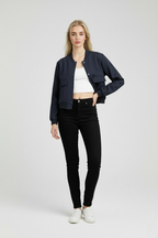 Victoria | Elegant Navy Bomber Jacket with Timeless Design - Lumina