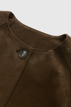 Victoria | Elegant O-Neck Jacket with Long Sleeves and Pockets - Lumina
