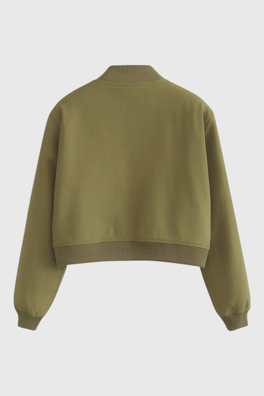 Victoria | Elegant Olive Green Bomber Jacket with Timeless Design - Lumina