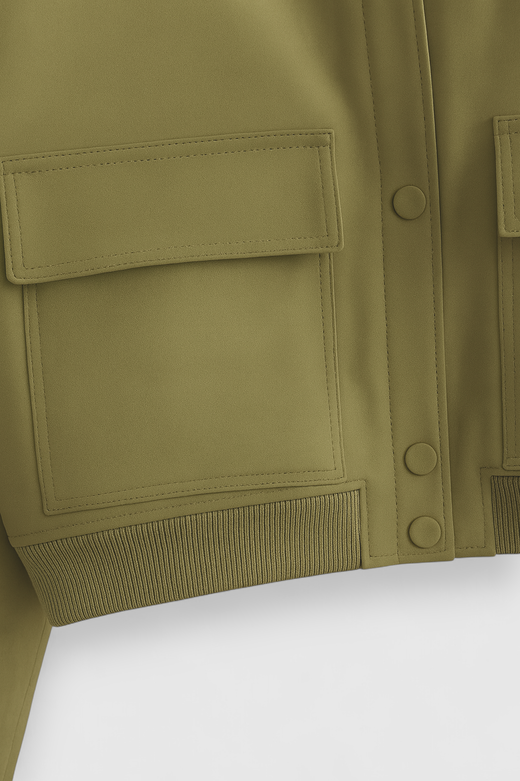 Victoria | Elegant Olive Green Bomber Jacket with Timeless Design - Lumina